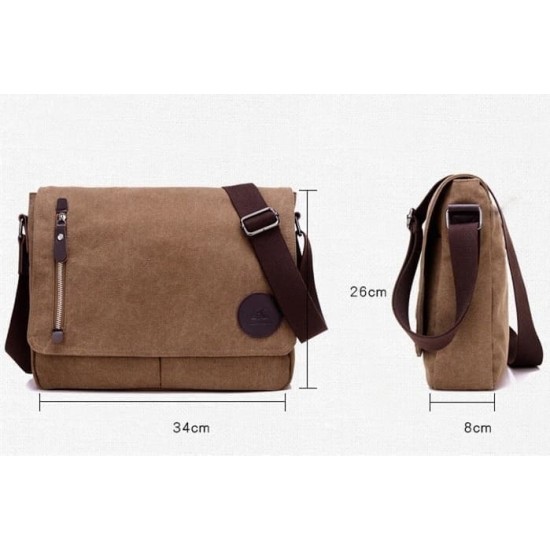 Bolsa Tipo Carteiro Masculina Lona