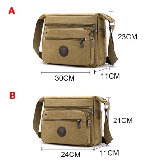 Bolsa Masculina de Lona Tipo Carteiro