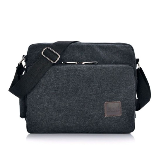 Bolsa Carteiro Masculina de Lona Transversal