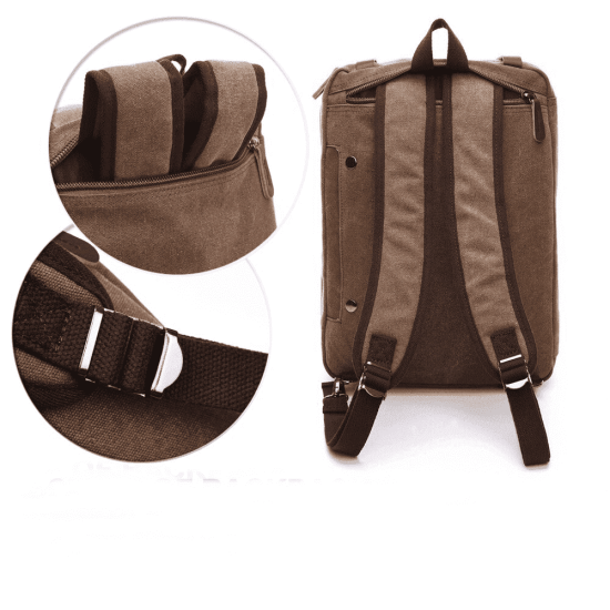 Bolsa de Lona Grande Viagem Notebook 16" Estilo Carteiro