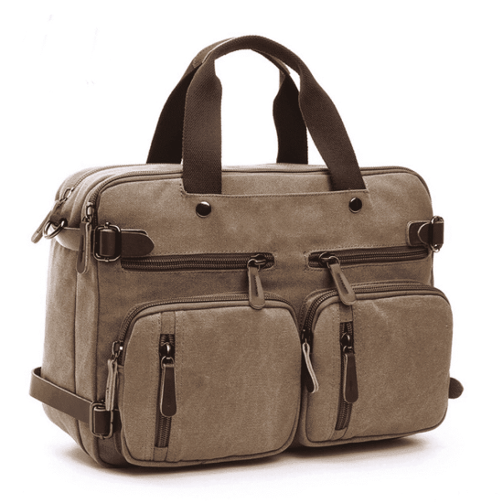 Bolsa de Lona Grande Viagem Notebook 16" Estilo Carteiro