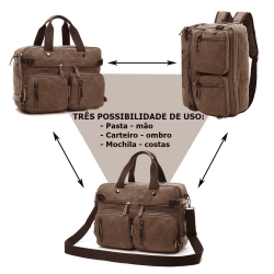 Bolsa de Lona Viagem Notebook 15" Carteiro