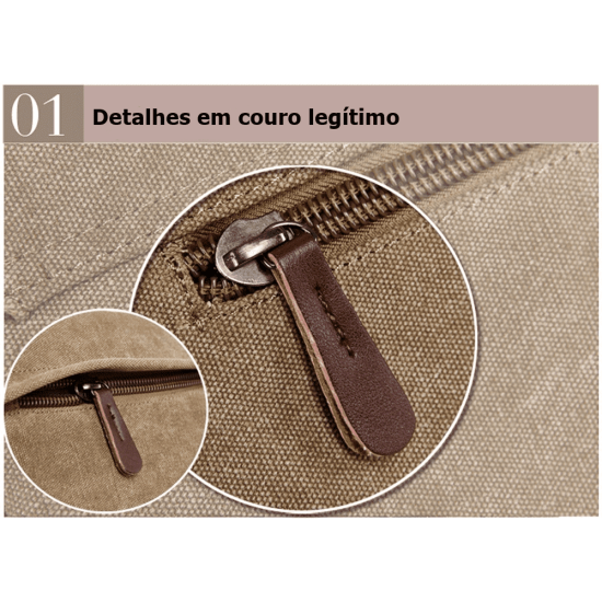 Bolsa Tiracolo de Lona Masculina Carteiro