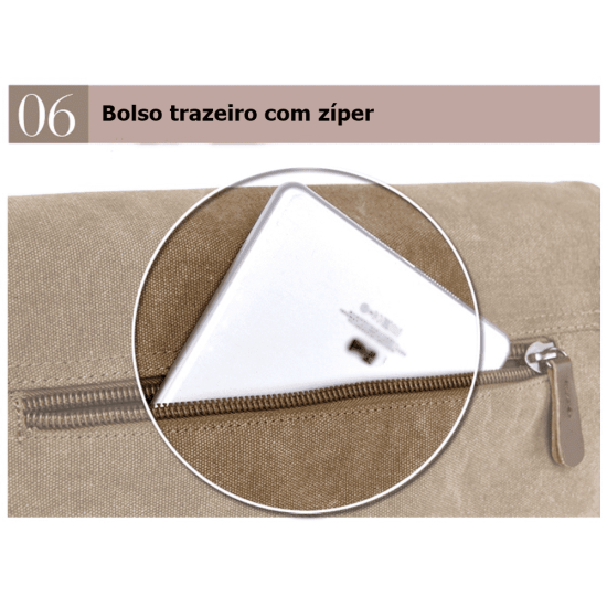 Bolsa Tiracolo de Lona Masculina Carteiro