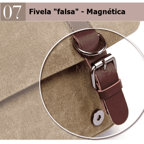 Bolsa Tiracolo de Lona Masculina Carteiro